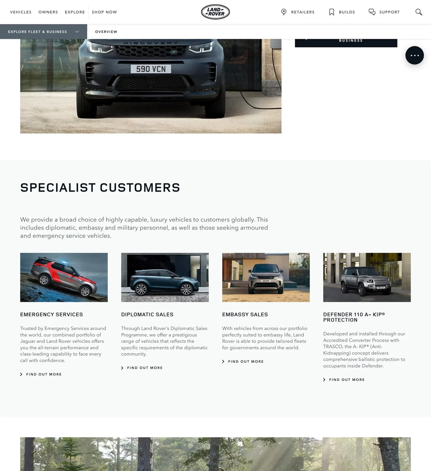 Seitenvorschau: Land Rover Fleet & Business – Bereich „Specialist customers“: Defender 110 A-KIP® Protection