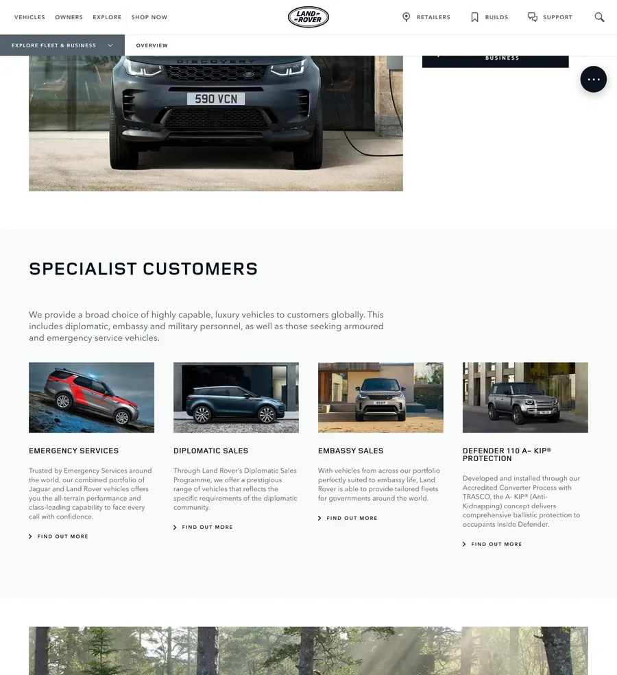 Seitenvorschau: Land Rover Fleet & Business – Bereich „Specialist customers“: Defender 110 A-KIP® Protection
