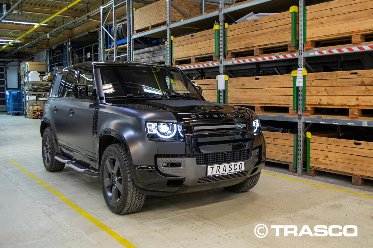 Fertiggestellt: Defender 110 V8 mit ballistischem Schutz TRASCO A-KIP® nach VPAM-PM 4
